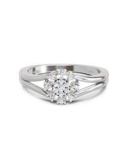 Sparkles - Lab Grown Diamond 0.17 Carat Round Solitaire Ring Silver