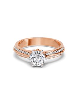 Sparkles - Lab Grown Diamond 0.96 Carat Round Solitaire Ring Rose Gold