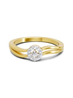Sparkles - Lab Grown Diamond 0.09 Carat Round Halo Ring Gold