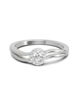 Sparkles - Lab Grown Diamond 0.09 Carat Round Halo Ring Silver