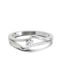 Sparkles - Lab Grown Diamond 0.18 Carat Round Solitaire Ring Silver
