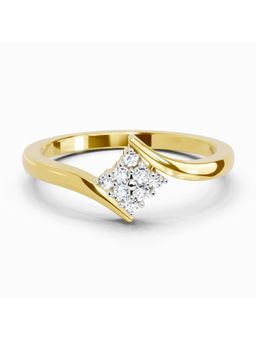 Sparkles - Lab Grown Diamond 0.09 Carat Round Shape Diamond Cluster Ring Gold