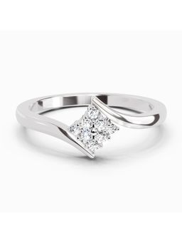 Sparkles - Lab Grown Diamond 0.09 Carat Round Shape Diamond Cluster Ring Silver