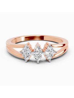 Sparkles - Lab Grown Diamond 0.14 Carat Round Shape Diamond Cluster Ring Rose Gold