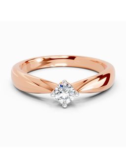 Sparkles - Lab Grown Diamond 0.16 Carat Round Solitaire Ring Rose Gold