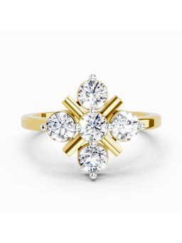 Sparkles - Lab Grown Diamond 0.80 Carat Round Shape Cluster Ring Gold