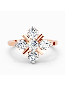 Sparkles - Lab Grown Diamond 0.80 Carat Round Shape Cluster Ring Rose Gold