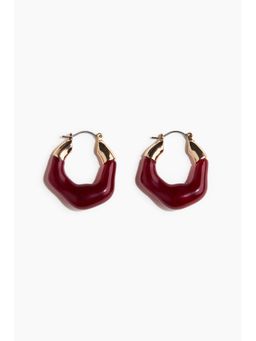 H&M - Women Red Hoop Earrings