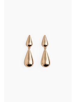 H&M - Women Gold Drop-Shaped Pendant Earrings