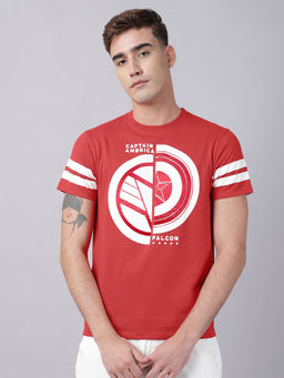 Free Authority - Official Captain America: Brave New World Printed Regular Fit Tshirt for Men