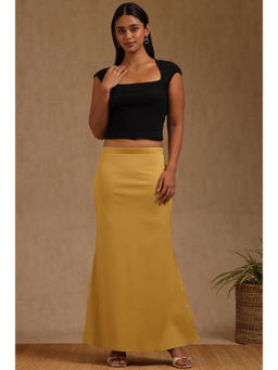Soch - Womens Gold Cotton Spandex Solid Petticoat