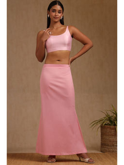 Soch - Womens Pink Cotton Spandex Solid Petticoat