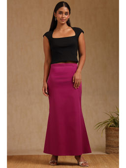 Soch - Womens Fuchsia Pink Cotton Spandex Solid Petticoat