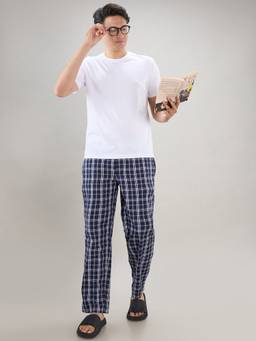 Sleepz by Raymond - Men'S Regular Fit Solid White T-Shirt with Pyjama