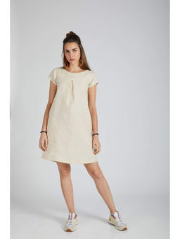 B Label - Beige Willow A Line Knee Length Dress for Women