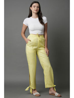 B Label - Orange Flutter Tie Up Pant for Women