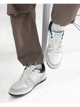 Rare Rabbit - Men Micro Fiber Lace-Up Sneakers - White