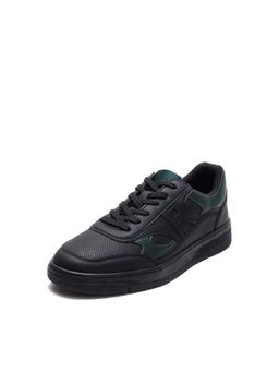 Rare Rabbit - Men Micro Fiber Lace-Up Sneakers - Black
