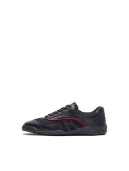 Rare Rabbit - Men Mesh And Leather Lace-Up Sneakers - Black