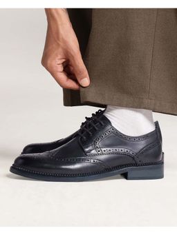 Rare Rabbit - Men Brogue Premium Gloss Finish Brogues - Teal