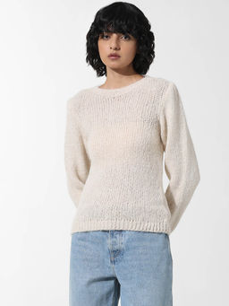 ONLY - Cream Knitted Pullover Sweater