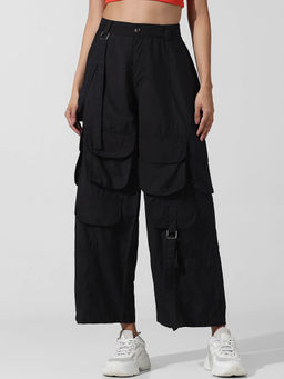 ONLY - Black Baggy Cargo Pants