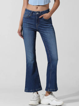 ONLY - Dark Blue High Rise Bootcut Jeans