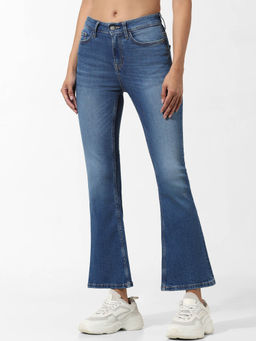 ONLY - Blue Mid Rise Bootcut Jeans