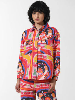 ONLY - Twill Printed Red Shirt