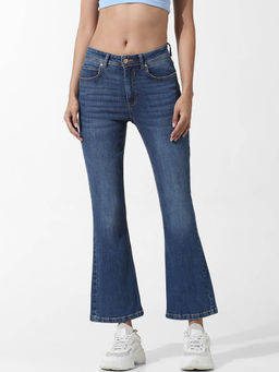 ONLY - Navy Blue High Rise Bootcut Jeans