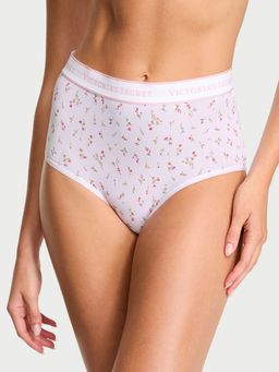 Victoria's Secret - Off White Cotton Logo Modern Brief Panty