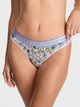 Victoria's Secret - Multi-Color Cotton Logo Thong Panty