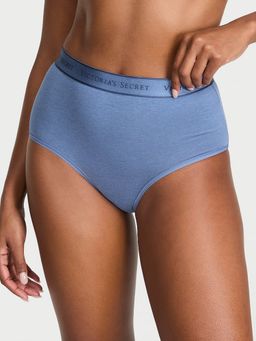 Victoria's Secret - Blue Cotton Logo Modern Brief Panty