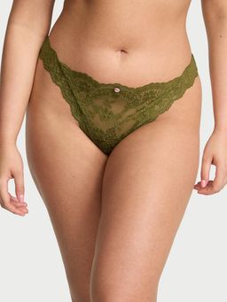 Victoria's Secret - Green Dream Angels Lace Thong Panty
