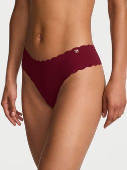 Victoria's Secret - Maroon No-Show Scalloped Thong Panty (S)