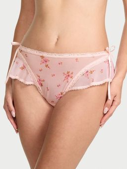Victoria's Secret - Pink Dream Angels Sheer Flutter High-Leg Thong Panty