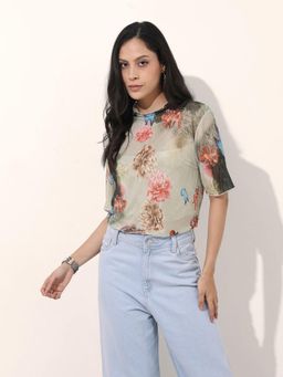 Freehand - Multi Color Printed Regular Top