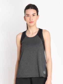 CHKOKKO - Colorblock Grey Women Sleeveless Sports Tank Top
