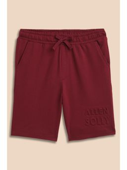 Allen Solly - Boys Solid Maroon Shorts