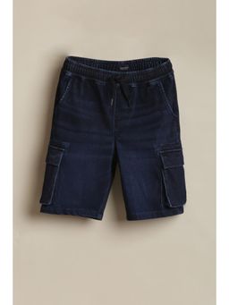 Allen Solly - Boys Navy Blue Solid Shorts