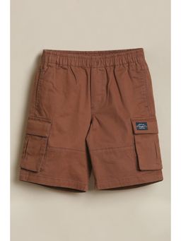 Allen Solly - Boys Brown Solid Shorts