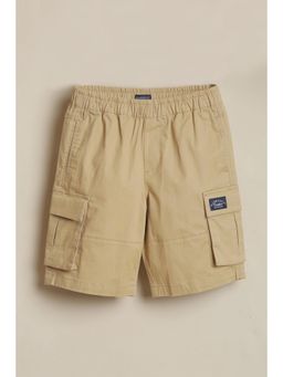 Allen Solly - Boys Beige Solid Shorts