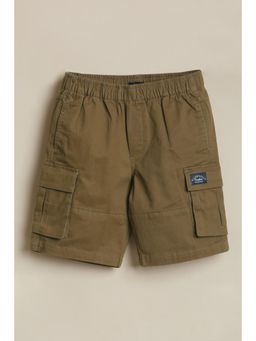 Allen Solly - Boys Khaki Solid Shorts
