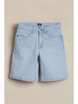 Allen Solly - Boys Light Blue Solid Shorts