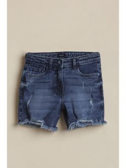 Allen Solly - Girls Blue Solid Shorts