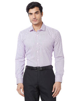Park Avenue - Slim Stripes White Formal Shirt