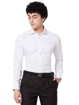Park Avenue - Slim Solid White Formal Shirt