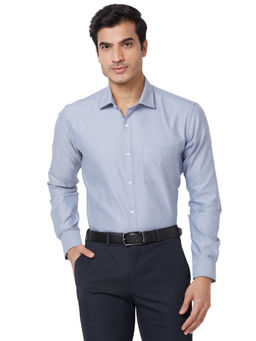 Park Avenue - Slim Solid Medium Blue Formal Shirt