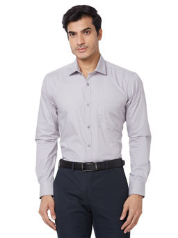 Park Avenue - Slim Solid Medium Grey Formal Shirt