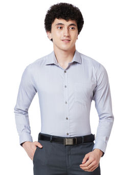 Park Avenue - Slim Checkered Light Grey Formal Shirt